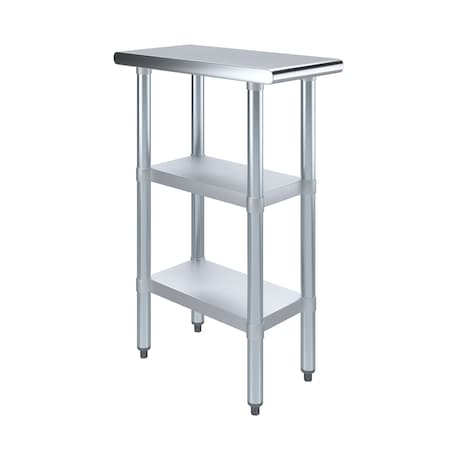 24x12 Prep Table With Stainless Steel Top And 2 Shelves